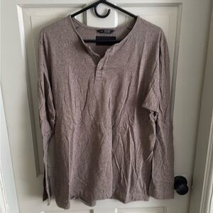 ❤️🔥Wings + Horns - Men’s Long Sleeve Henley Shirt - L